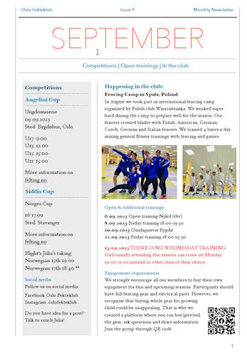 PLAN FOR SEPTEMBER MND